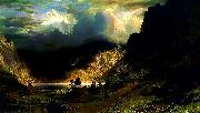 Albert Bierstadt Storm in the Rocky Mountains Mt Rosalie oil painting artist